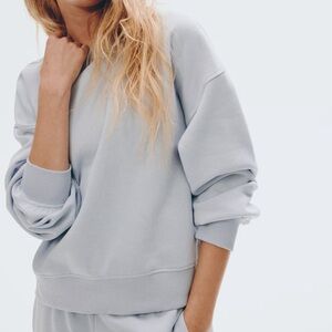 NWT 2 Pc Set H&M Powder Blue Sweatshirt and Wide Leg Sweatpants